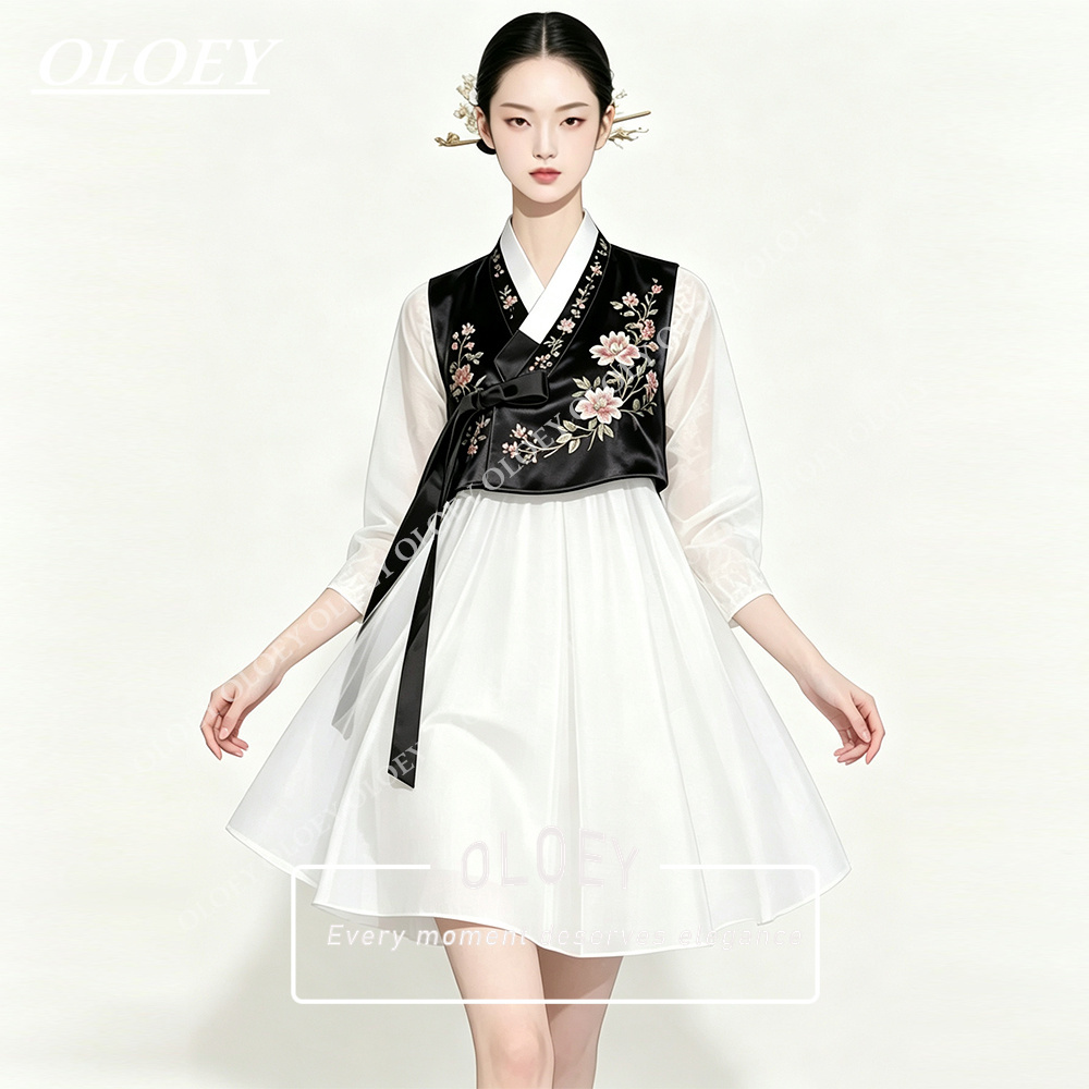 Hanbok Modern Set - OLOEY Elegante Conjunto de Hanbok Curto