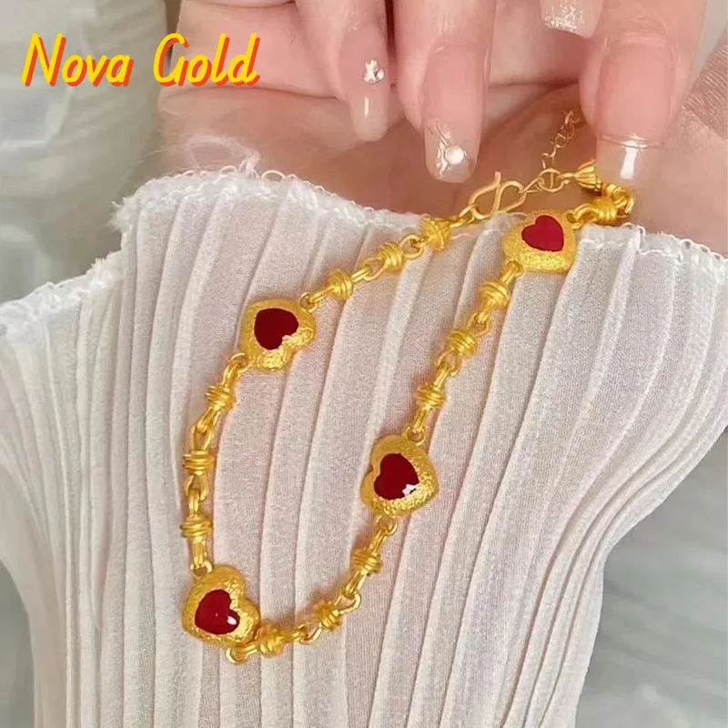 Ethnic Fashion Show - NovaGlod 9999 Pulseira Burning Blue Heart
