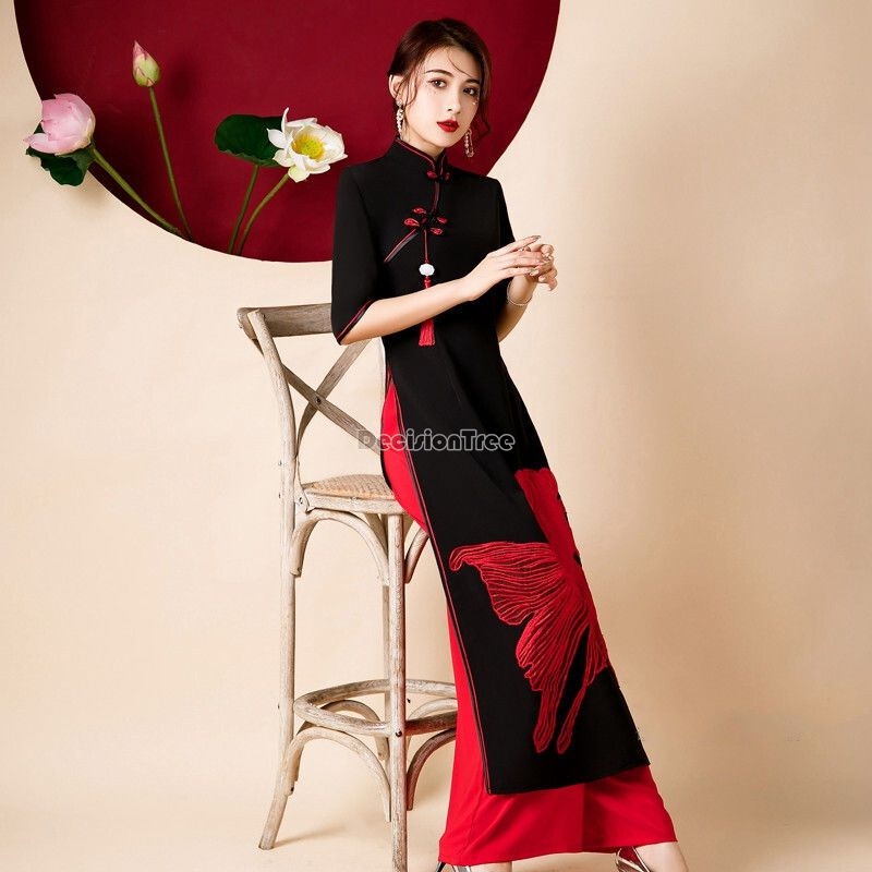Ao Dai Vietnam Dress - Qipao de Dança Clássico e Elegante