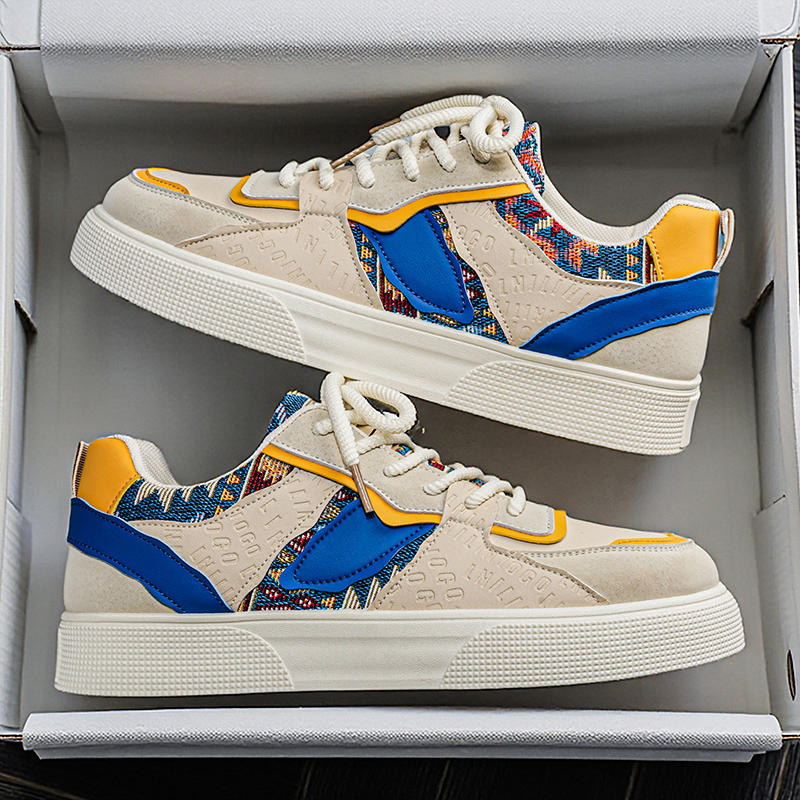 Ethnic Modern Fashion - Tênis Plataforma Vintage Masculino com Patchwork