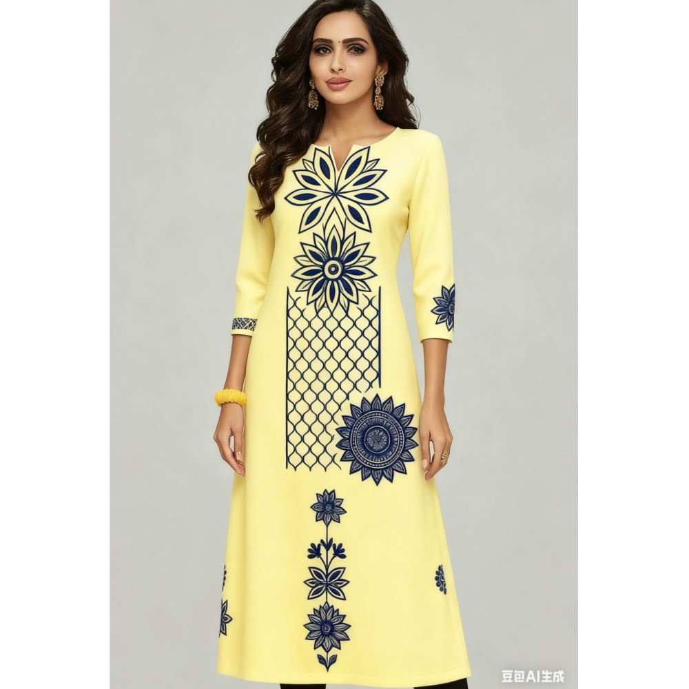 Ethnic Fashion Kurtis - Estilo nacional feminino kurt casual moda