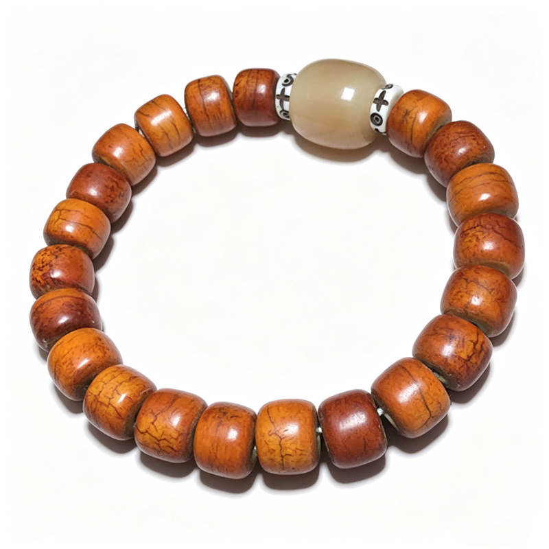 Ethnic Fashion Com - Pulseira tibetana elástica cor antiga com