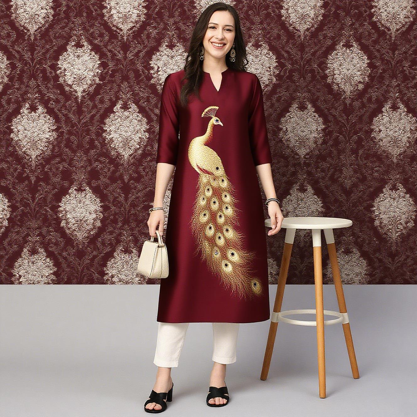 Pavão feminino kurt casual mod - Ethnic Fashion Kurtis avaliação e preço