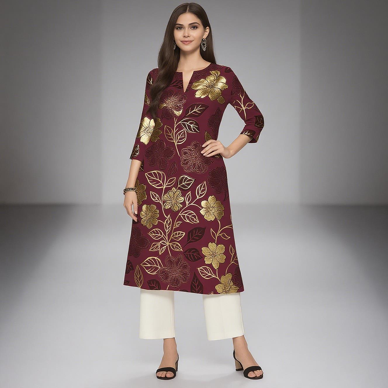 Kurt feminino muçulmano casual - Ethnic Fashion Kurtis avaliação e preço