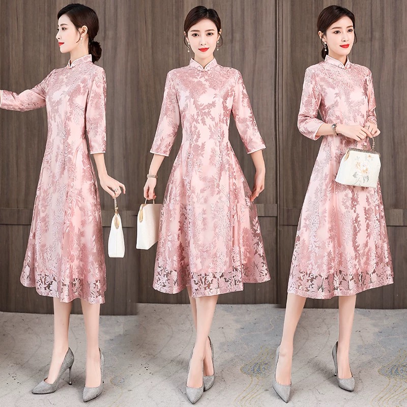 Mulheres elegantes aodai vietn - Ao Dai Vietnam Dress avaliação e preço