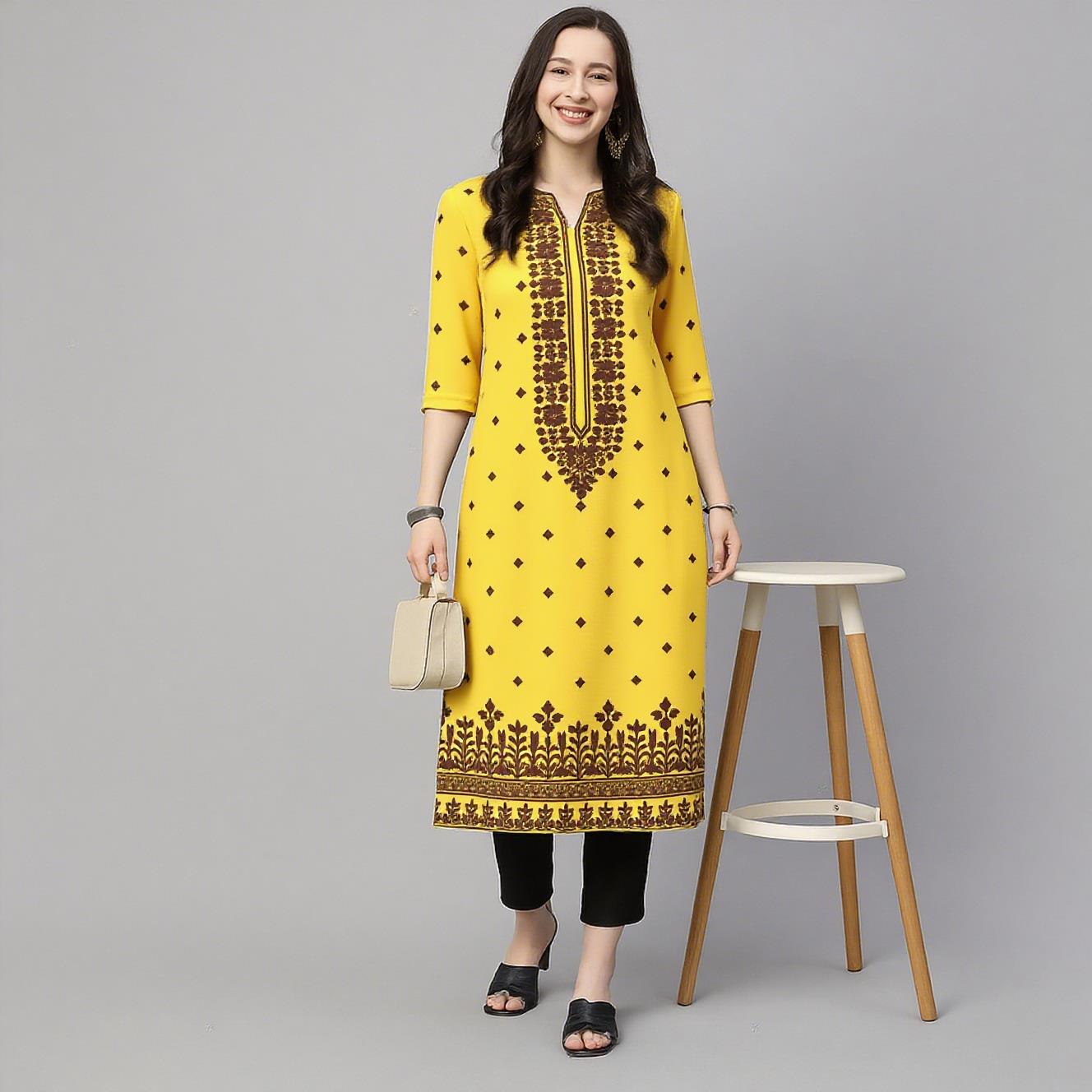 Muçulmano kurt flores moda fem - Ethnic Fashion Kurtis avaliação e preço