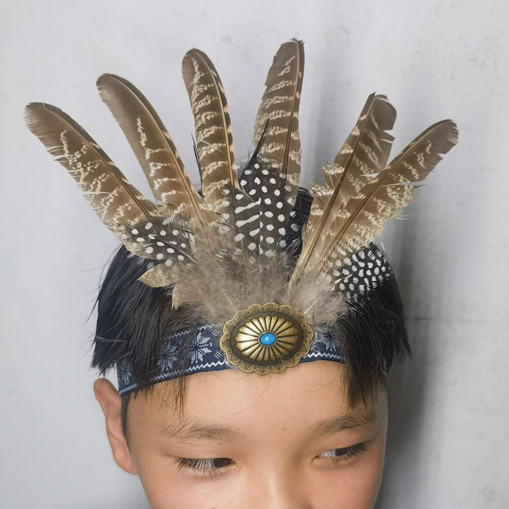 Tiara de Cabelo com Plumas Est - Ethnic Fashion Show avaliação e preço