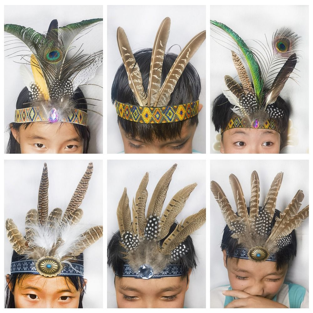 Tiara de Cabelo com Plumas Est - Ethnic Fashion Show avaliação e preço