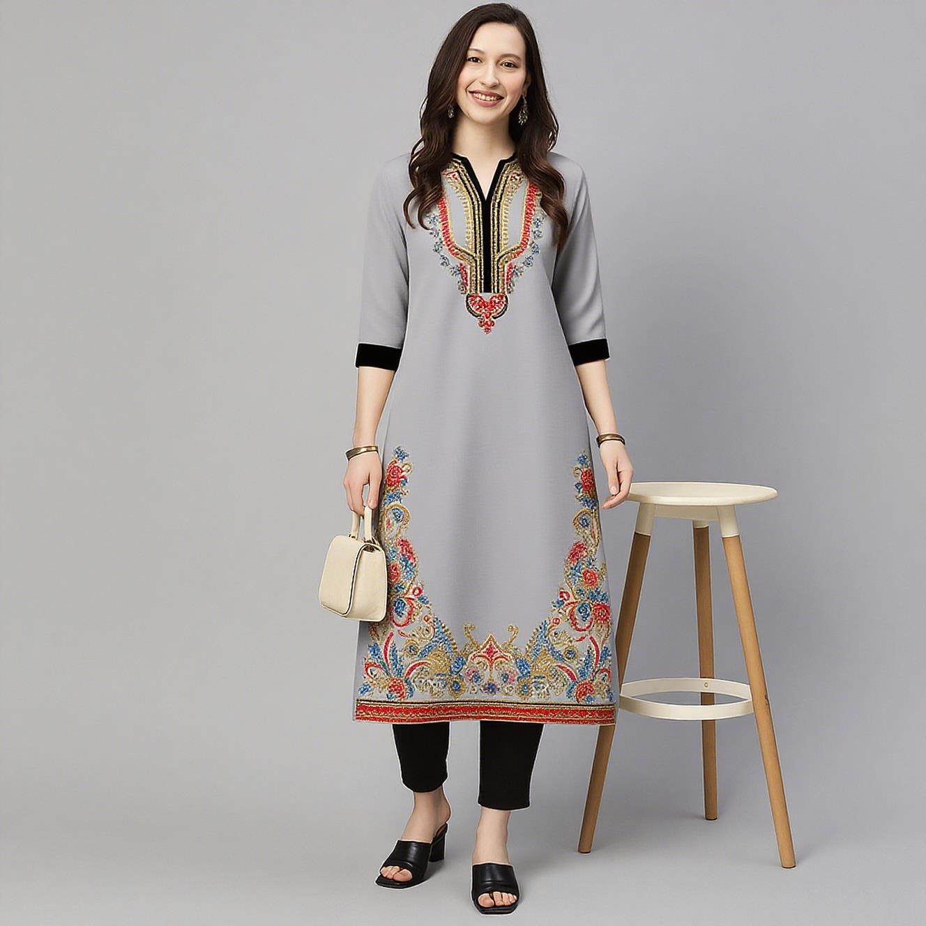 Muçulmano kurt feminino casual - Ethnic Fashion Kurtis avaliação e preço