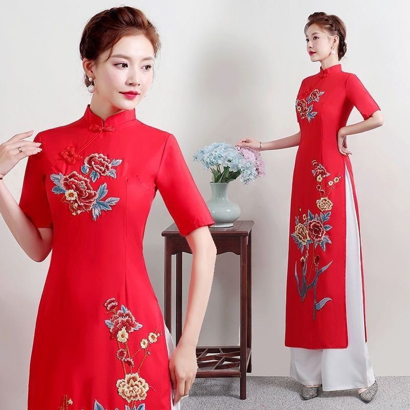 Verão feminino tradicional vie - Ao Dai Vietnam Dress avaliação e preço