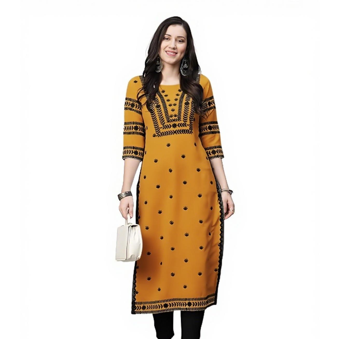 Muçulmano kurt flores moda fem - Ethnic Fashion Kurtis avaliação e preço