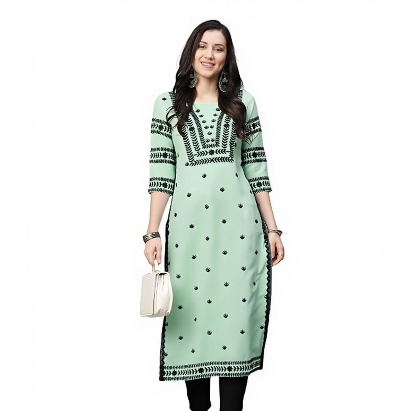 Muçulmano kurt flores moda fem - Ethnic Fashion Kurtis avaliação e preço