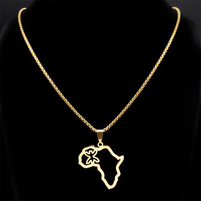 Colares com Mapa da África Ber - Ethnic Fashion Show avaliação e preço