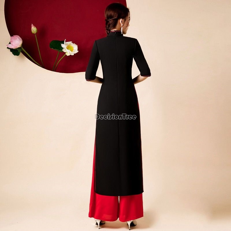 Qipao de Dança Clássico e Eleg - Ao Dai Vietnam Dress avaliação e preço