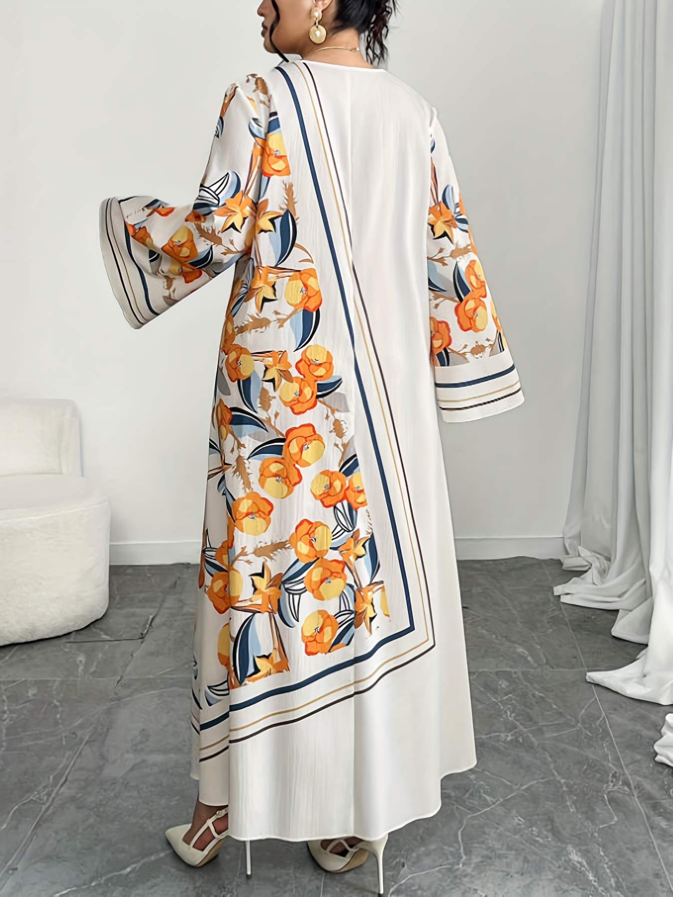 Vestido Robe Feminino Plus Siz - Ethnic Gown avaliação e preço