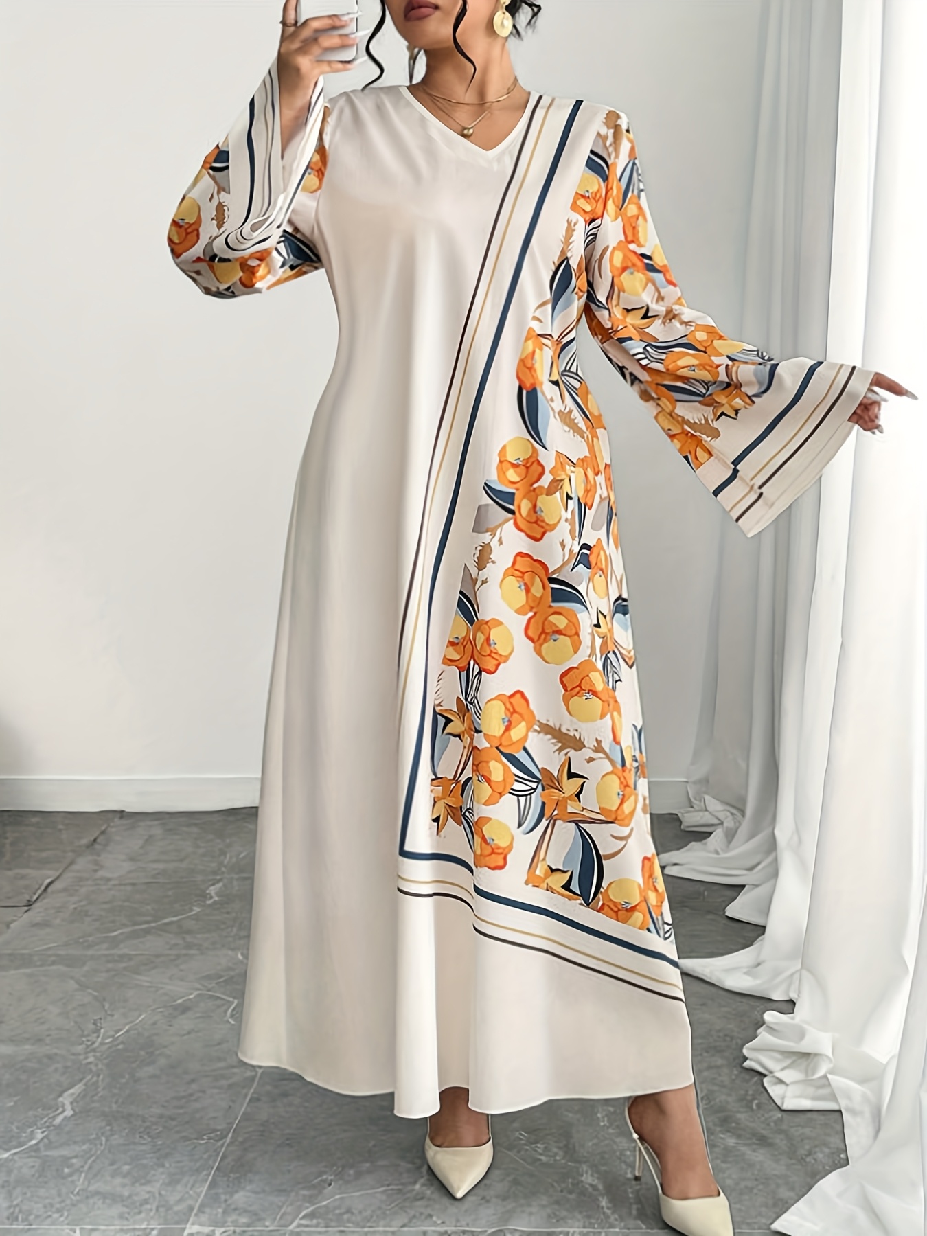 Vestido Robe Feminino Plus Siz - Ethnic Gown avaliação e preço