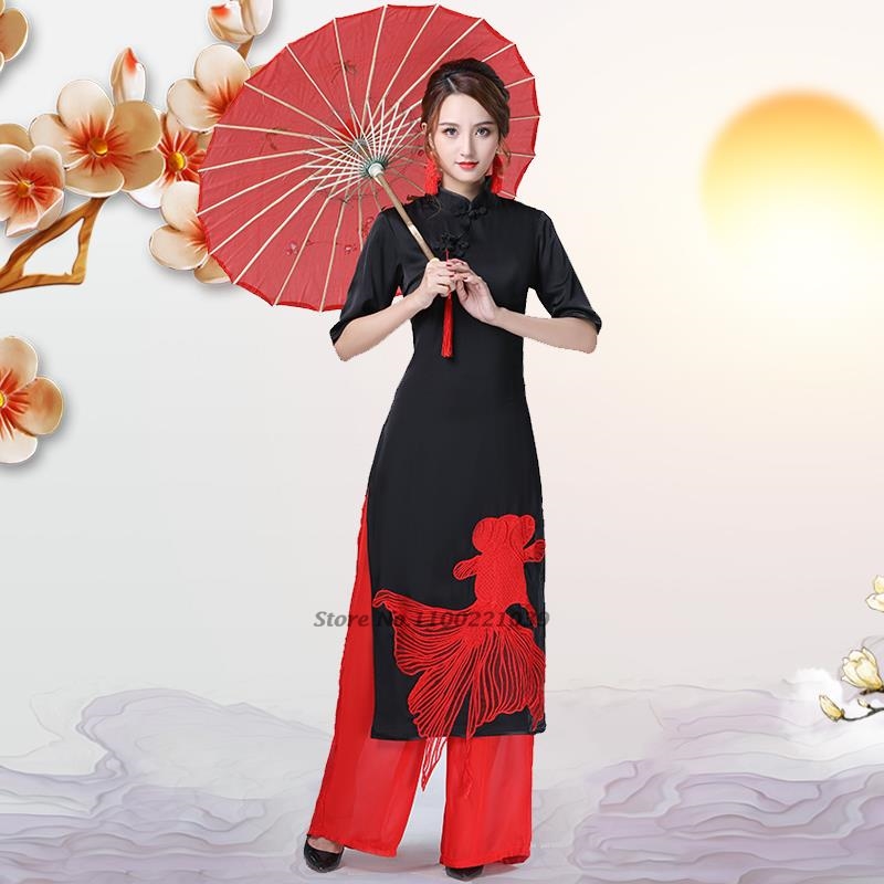 2026 Conjunto Qipao Vintage Vi - Ao Dai Vietnam Dress avaliação e preço