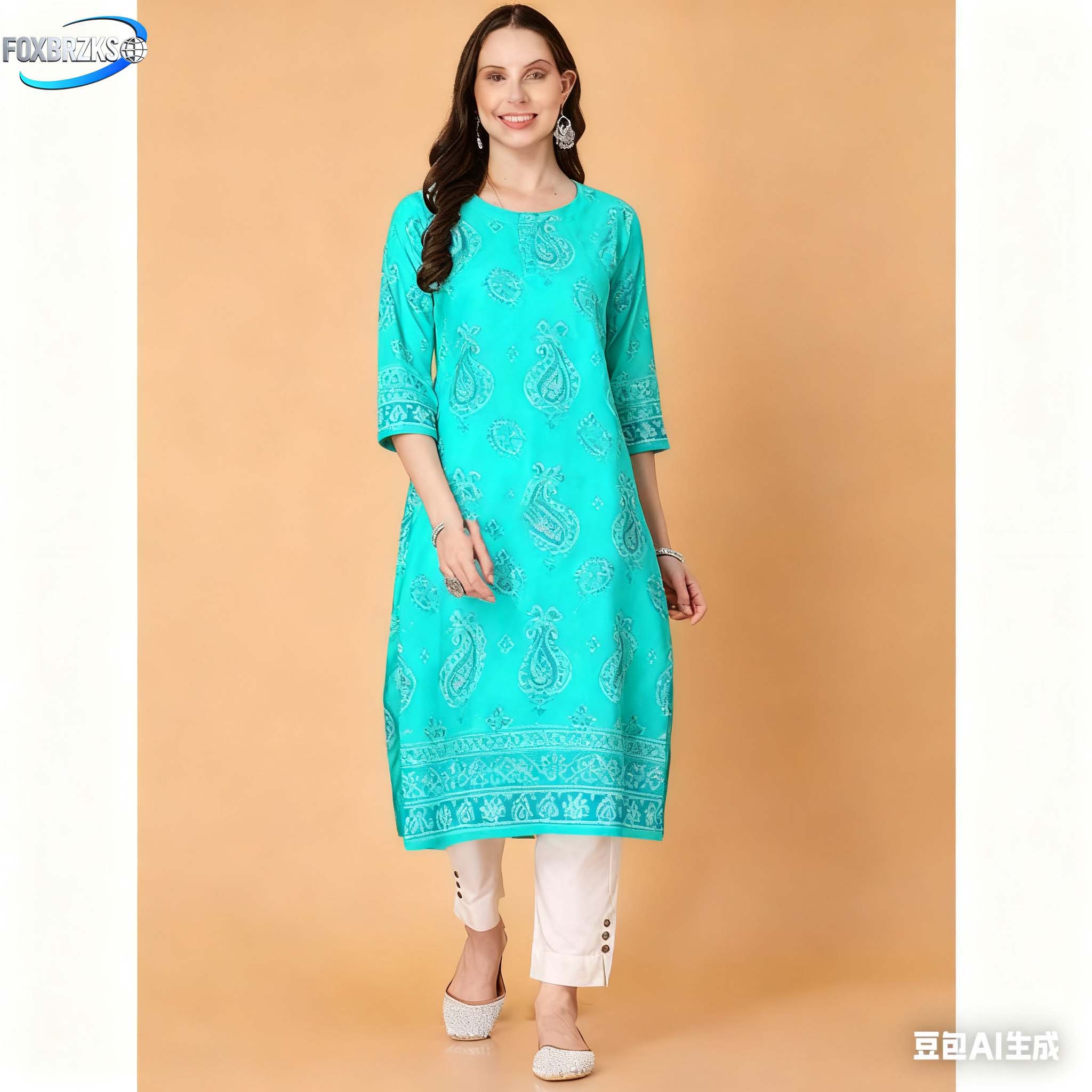 Estilo nacional kurt moda femi - Ethnic Fashion Kurtis avaliação e preço