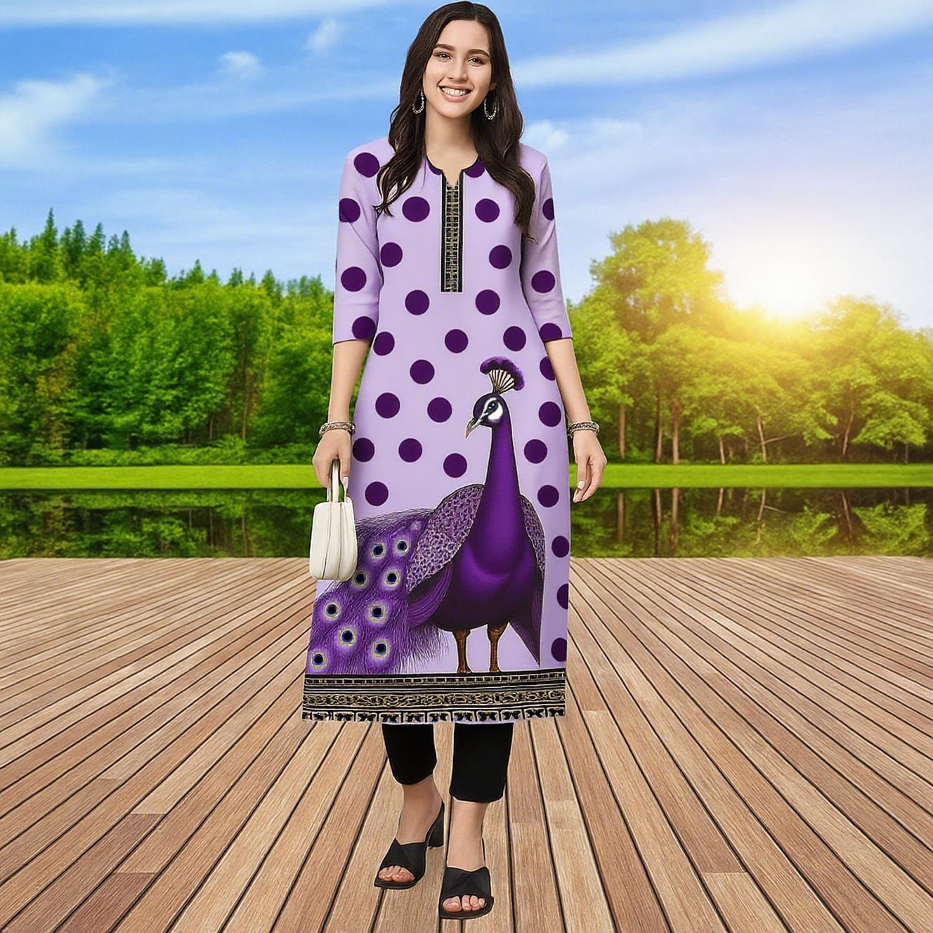 Muçulmano kurt feminino casual - Ethnic Fashion Kurtis avaliação e preço