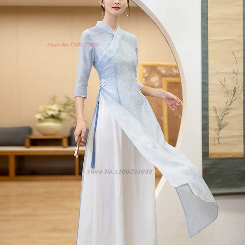 Vestido tradicional vietnamita - Ao Dai Vietnam Dress avaliação e preço