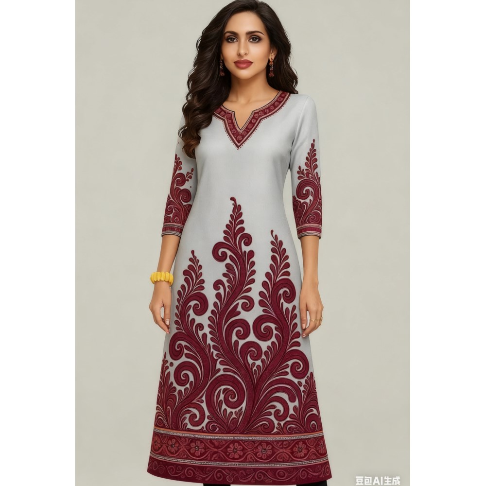 Muçulmano kurt flores moda fem - Ethnic Fashion Kurtis avaliação e preço